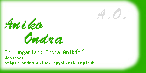 aniko ondra business card